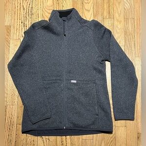 Figs Women’s On-Shift Sweater Knit Jacket Charcoal Grey